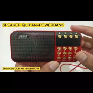 (SESUAI SUNNAH) SPEAKER MUROTAL QURAN+ POWERBANK BISA ON 24 JAM NONSTOP  MAGHFIRAH  MEMORI 16 GB