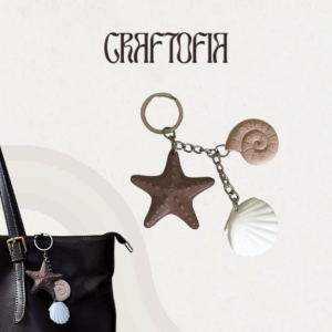 CRAFTOFIA Sea Starfish Shell Keychain/ Giveaways I Premium 3D Printed PLA
