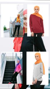 🌟 ##1-Malaysia Ready Shipment 🌟 Lembut Halus Longgar- Woman Perempuan Loose T Shirt Long Sleeve lengan panjang