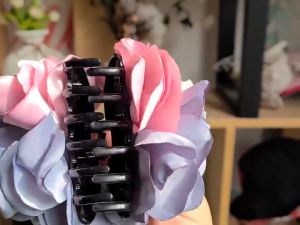 Jepit Rambut Korea Bunga Mawar Besar 3D Tali Rambut Aksesoris Rambut Korean Style