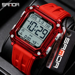 Sanda | SANDA Luxury Brand Electronic Timepiece for Guys LED Display Multifunctional Stopwatch Waterproof Tactical Daily Male Watch