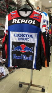 เสื้อลาย Honda  Repsol #93  เสื้อกีฬาแขนยาว ผ้าไมโครพิมพ์ลาย ไซส์ S-2XL ใส่ได้ทั้งชายและหญิง ผลิตโรงงานไทย