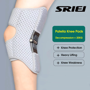 SRIEI 1Pcs Sport Joint Patella Power Lift Knee Braces Elderly Walking Support Protect Fixed Booster Breathable Rebound Spring Knee