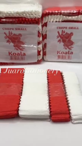 Kertas Krep Merah Putih 3 cm 5 cm / Kertas Krep Potongan Kertas Crape Kertas Crepe