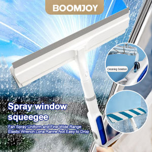 BOOMJOY ไม้กวาดน้ำทำความสะอาดหน้าต่างสเปรย์อเนกประสงค์ที่กวาดน้ำสเปรย์ตัวยึดที่เช็ดกระจกหน้าต่างแก้วน้ำ