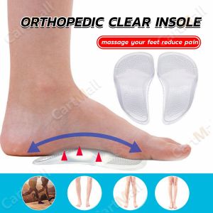 Clear Insole Orthopedic Professional Arch Support Insole Flat Foot Orthotic Insole Insert Silicone Orthotic Pad