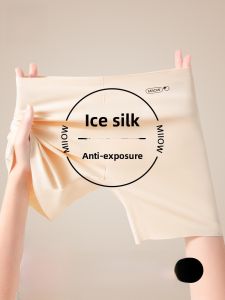 Miiow | Pure Cotton Ice Silk Safety Underwear Thin Womens Foundation Liquid Short Pants High Waist Briefs Non-itchy Breathable Summer