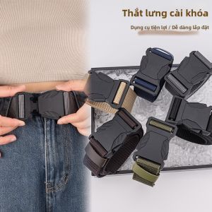 JIFANPAUL | Elastic Buckle Canvas and Leather Belt