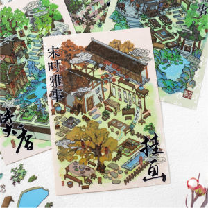 Glowing S Songshi Series 3D Miniature Sticker Scenic Construction Stacking Cute Student Stress Relief Planner Paper