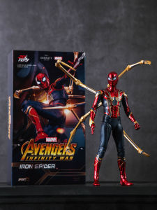 ชุดเล่นงานฝีมือ Iron Spider-Man รุ่นพิเศษพร้อมแขนงขาเคลื่อนที่ได้ ตัวละครการ์ตูน Marvel Comic Series ของเล่นสุดเท่