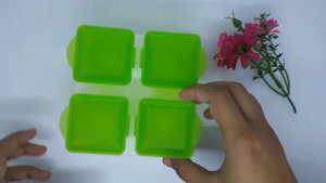 Baby Safe AP009 Cube Food Container with Tray Wadah Cubes Multi Guna