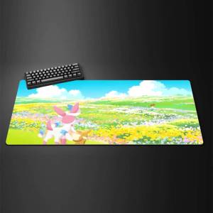 Bandai | Pokemon Large Rubber Gaming Mouse Pad Keyboard Desk Mat With 2MM Stitched Edge Design