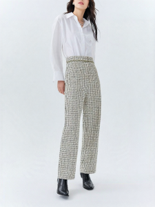 Vero Moda | Quần Dài Nữ Hình Kẻ Sọc Chéo Đa Năng Thu
