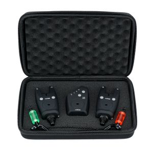 Hirisi S5 Carp Fishing Alarm Set 1+2 with 2 LED Swingers Adjustable Sensitivity/Volume/Tone with Portable Storage Case