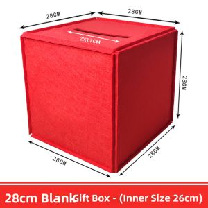 Red Large Size Wedding Celebration Gift Box Thickened Fabric Storage Money Box for Marriage Celebration High End Products