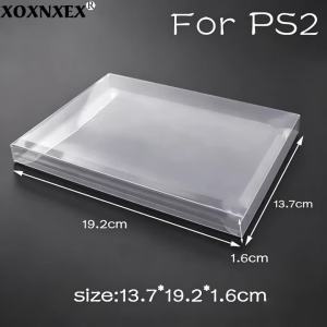For PS2 Game Clear PET Protector Box Transparent Game Case Sleeve Collector Storage Display Cover