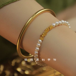 Natural Pearl Bracelet for Women Elegant Simple Luxury Match All Gift Silver Fragments a Few Liang Original Design Fashion Jewelry