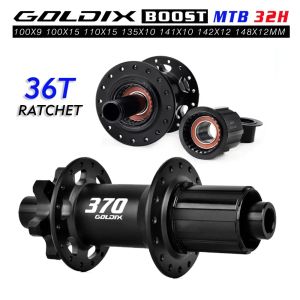 GOLDIX M370 Boost MTB Hub 32H 36T Ratchet 6 Bolt Disc Brake Front Rear Thru Axle 15x110 12x148 Mountain Bike Hub for Shimano SRA