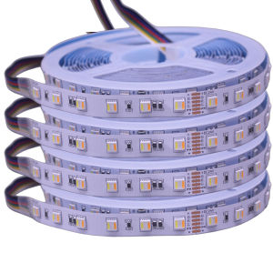 5m RGB CCT LED Strip Light 5 Colors In 1 Chip 12V 24V 48V DC RGBCCT 5050 60 90 84 112 LEDs Flexible Ribbon Tape IP20 IP65 IP67