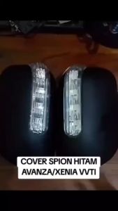 COVER SPION COVER MIRROR TUTUP BATOK SPION AVANZA NEW/VVTI 2007-2011 HITAM DOFF MODEL ORI SEIN RUNNIING NYALA RGB & 1 LAMPU & 2 LAMPU HITAM DOFF