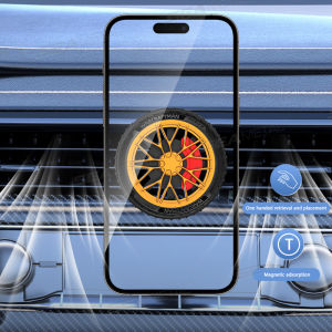 Seametal Giá để điện thoại từ tính Air Vent trục bánh xe kiểu dáng Giá đỡ điện thoại ổn định im lặng điều hướng xe hỗ trợ đứng