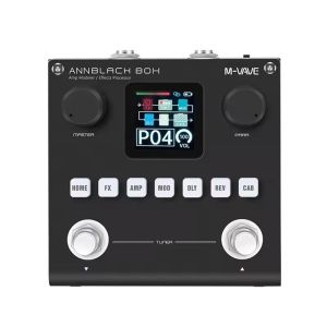 (PH 24H Shipping) M-VAVE Black Box Pedals Guitar / Bass AMP Modeler Multi-Effects Processor Built-in Rechargeable Battery Blue New color
