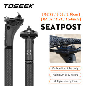 TOSEEK | TOSEEK Seatpost Carbon 3K Weave Matt Offset 20mm Seat Post  Length 300/350/400mm Bicycle SeatPost Parts MTB Carbon Canoe