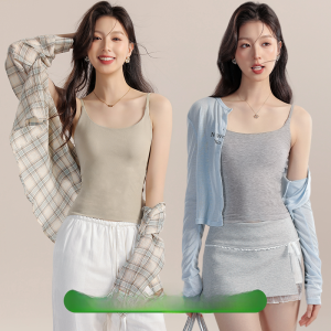 MiiOW | เสื้อกั๊กสีดำแบบเกาะอกสำหรับผู้หญิง เสื้อคลุมกันแสงแดดแบบสวมหัว ทรงสลิมฟิต แขนกุด คอวี แฟชั่นฤดูร้อน