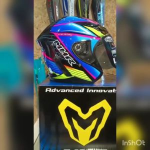 MHR Helmet Open Face OF622 Beatz TREXIE Fluorescence Yellow Blue Visor Gold Smoke Rainbow Purple R15 Y15 RSX150 RSX R25
