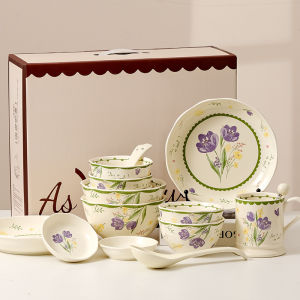 Tulip Design Ceramic Dinnerware Set