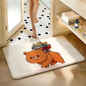 VIKAMA Hoạt Hình Gấu Bông Thảm Trải Sàn Mềm Mại Chống Trơn Trượt Phòng Tắm Thảm Cửa Lối Vào Hội Trường Thảm Phong Cách Hiện Đại Trang Trí Nhà Polyester