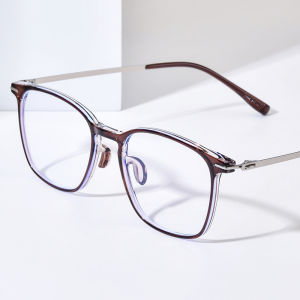 NIANZHEN TR90 Alloy Eyeglasses Frame Men Square Brand Design Glasses Women Vintage Ultralight-Weight Eyewear Spectacles 210374