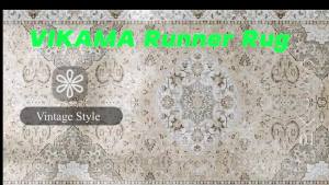 Thảm Trải Sàn Hành Lang Hoa Văn VIKAMA 2x6 Chất Liệu Polyester Chống Trơn Giặt Được Dùng Cho Nhà Bếp Phòng Ngủ Lối Vào Nhà Trang Trí Nhà Nông Thôn
