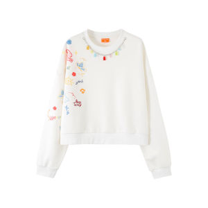 Spring New Cute Print Womens Long Sleeve Sweatshirt