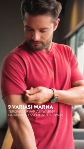 Johnwin - Regular Fit - Kaos Polos - Kaos Essential - Maroon - Merah - Variasi Warna - FTS.622.S484.08.C-S/S - T-shirt Polos Basic