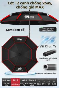 BENNUO | Ô Dù Chống Nắng Mưa Cao Su Đen Dày Chống Tia UV