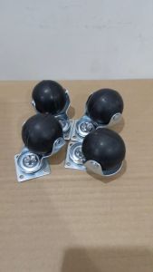 Set Roda Hand Truck Xander Abu-abu 2 Inch 50 mm - 4 pcs untuk Troli dan Gerobak