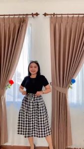Setelan atasan bawahan rok midi terbaru kekinian