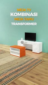 Meja TV Multifungsi Kombinasi Meja Tamu Transformer