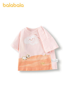 balabala Boy Short Sleeve T-Shirt Baby Top Girl Clothing 2025 New Summer Fashion Cute Infant Top