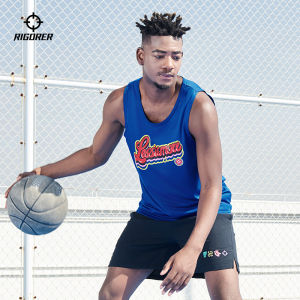 Rigorer Mens Jerseys Sport Vest For Basketball 2024 Summer Mens Tank Tops Breathable Loose Fitness Sportswear Vest Undershirt