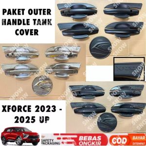 Paket Outer Handle Tank Cover Xforce X-Force 2023 2024 2025 Hitam Chrome Carbon Premium