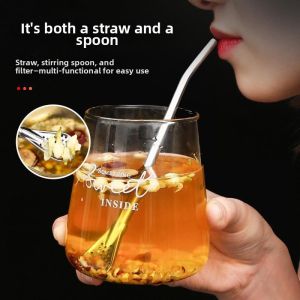 MIVOFIVO | Stainless Steel Dual-use Stirring and Sifting Straw