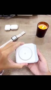 YOOGOO Wireless Charger 3 In 1 Magsafe Charger 15W Qi Pengisi Daya Cepat Lipat 3-In-1 Stand Dock