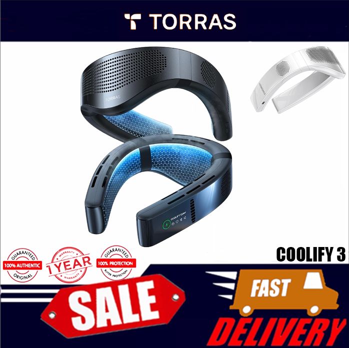 TORRAS COOLIFY 3 Neck Air Conditioner, Extreme Cooling Version Neck Fan, Full-body Cooling Portable Fan, Vertical Airflow Personal Fan, AI Temp Control Portable Neck Fan