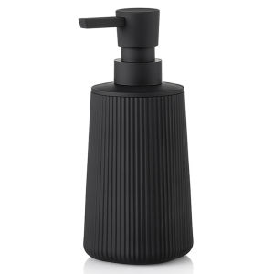 Matte plastic soap dispenser suitable for kitchens and bathrooms modern striped style