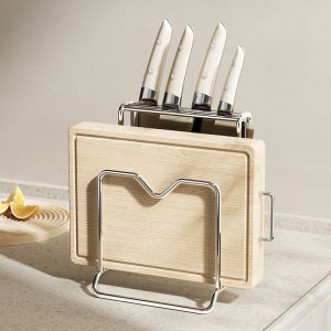 Knife Block Cutting Board Holder Kitchen Organizer Pan Pot Cover Lid Rack Stand Knife Storage Kitchen Utensils Holder Cutting Board Rack