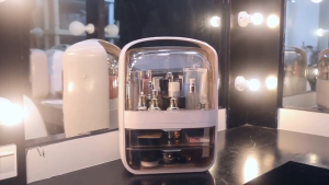 Luxury Vanity Makeup Organizer with Dual Drawers and Clear Storage Cosmetic Storage Organizer with Drawer for your Makeup