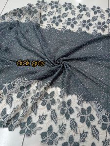 BAHAN/KAIN KATUN SILK BORDIR DUA SISI/KAIN KATUN BORDIR ATAS BAWAH