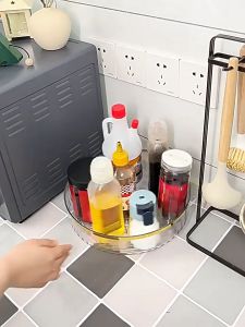 360° Rotating cosmetics storage rack Transparent Storage Box Extra Large Rotating Rack Organizer